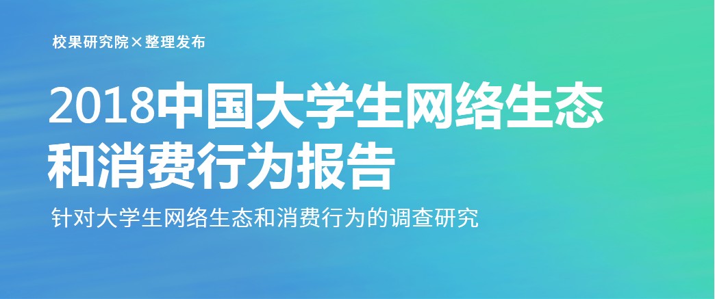 2018中国大学生网络生态和消费行为报告