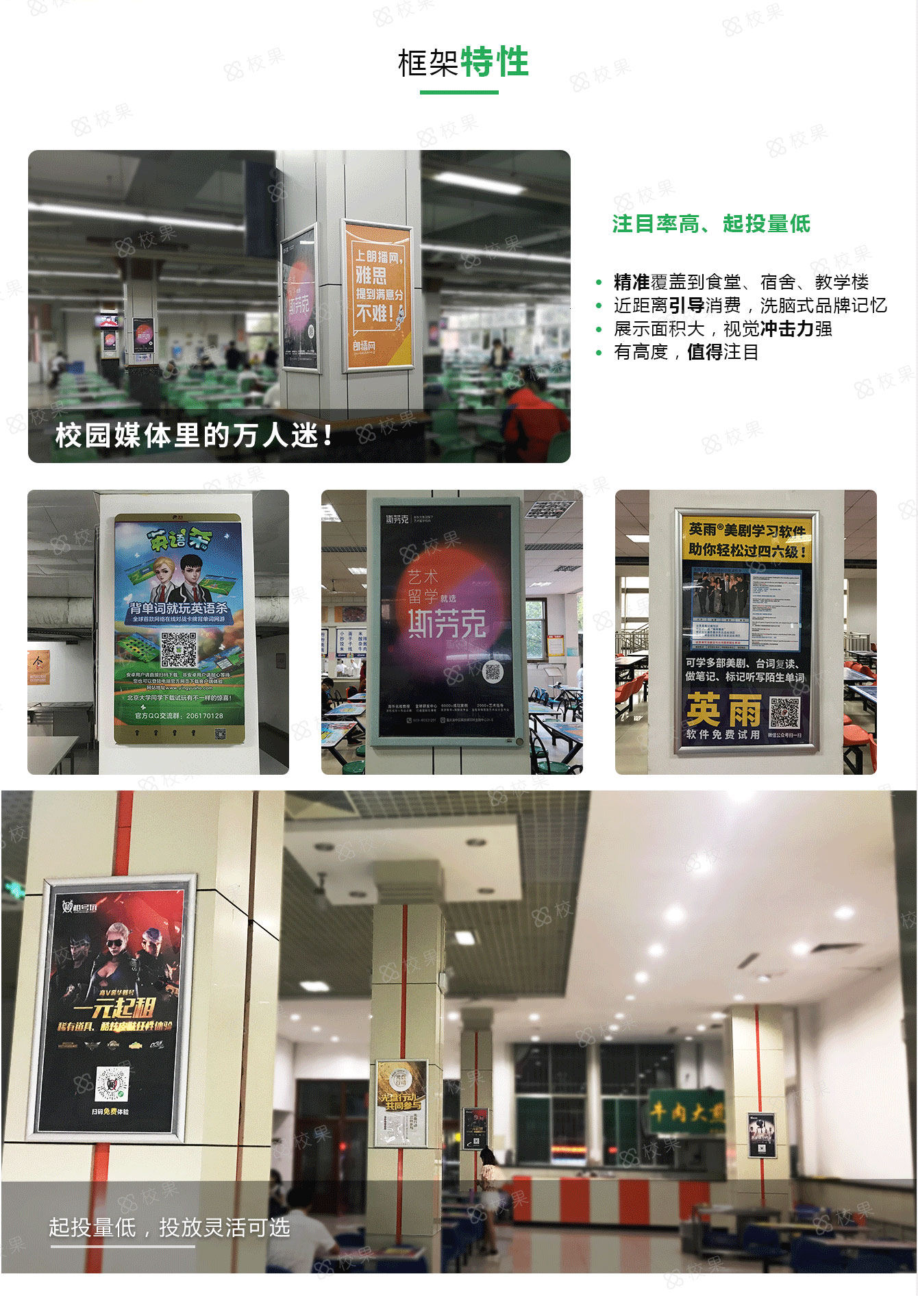 杭州高校框架广告特征